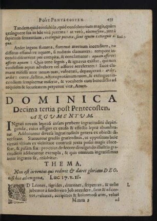 Dominica Decima tertia post Pentecosten.