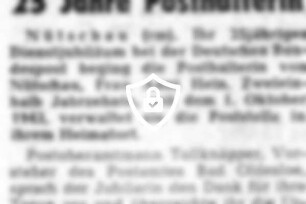 25 Jahre Posthalterin
