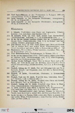 Miniaturen (Nr. 291-328)