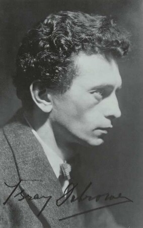 Porträt Issay Dobrowen : Issay Dobrowen (1891-1953; Dirigent, Komponist, Regisseur). Fotografie (mit Autogramm) von Ursula Richter. Dresden, wohl 1923