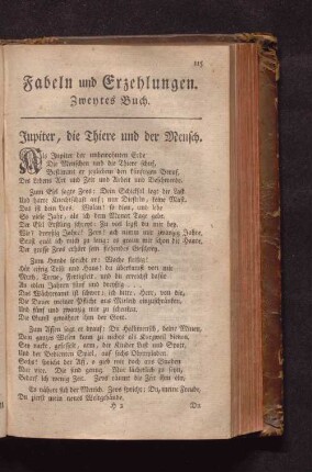 Fabeln und Erzehlungen. Zweytes Buch.