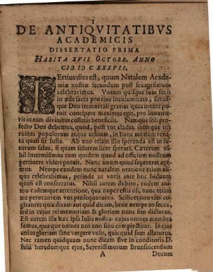 Hermanni Conringii De Antiquitatibus Academicis Dissertationes Sex : Habitae In Academia Iulia