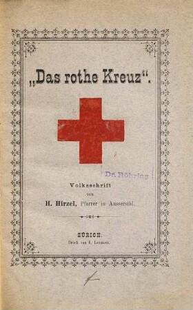 Das rothe Kreuz : Volksschrift