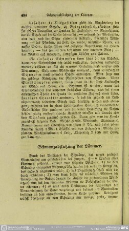 Schwanzabstutzung der Lämmer