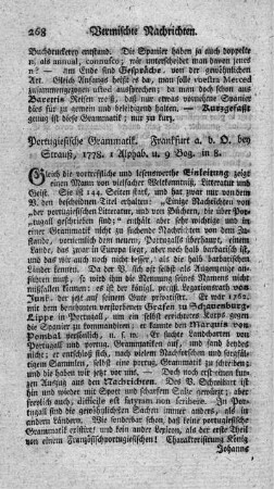 Portugiesische Grammatik.
