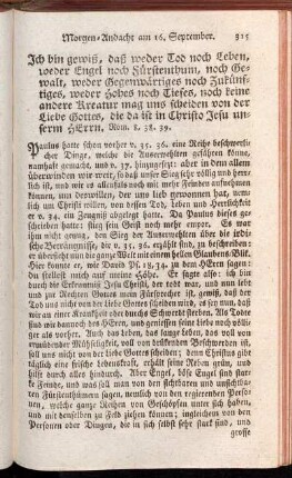 Morgen-Andacht am 16. September - Abend-Andacht am 30. September