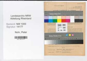 Entnazifizierung Peter Nohr, geb. 10.11.1898 (Schreiner)