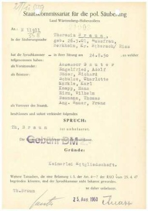 Braun, Theresia