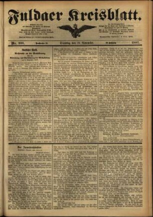 Ausgabe vom Dienstag, den 19. November 1907.