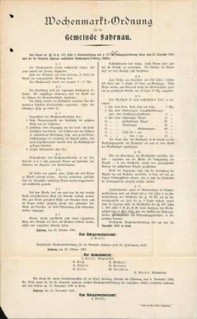 Einführung eines Wochenmarktes in Badisch Rheinfelden