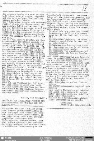 Erklärung der Initiative Frieden und Menschenrechte zum UNO-Tag der Menschenrechte