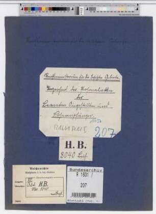 Verzeichnis der Personalakten der Beamten, Angestellten u. Lohnempfänger