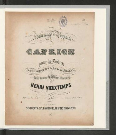 Caprice pour le violon avec accomp. de piano ... : op. 9