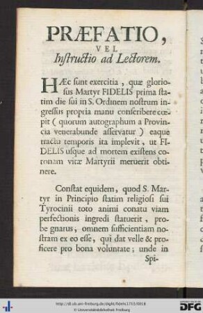 Praefatio, vel Introductio ad Lectorem.