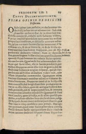Caput Decimumseptimum. Prima Opinio De Origine Frisiorum.