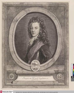 Jacques III. Roy d'Angleterre &c. agé de 16 ans.