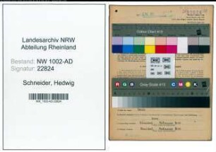 Entnazifizierung Hedwig Schneider, geb. 10.09.1922 (Angest.)