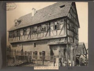 Ehemalige Klosterkapelle (jetzt Wohnhaus), Heilsbronn: Ansicht Fachwerkhaus, ehemals zum Münster gehörend