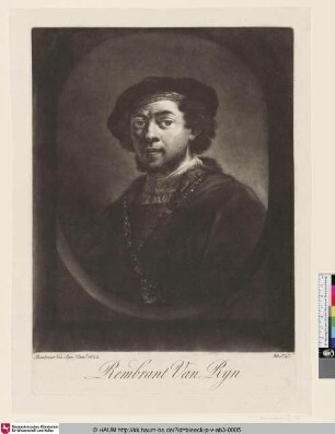 Rembrant Van Ryn [Porträt Rembrandts, nach einem Selbstbildnis]