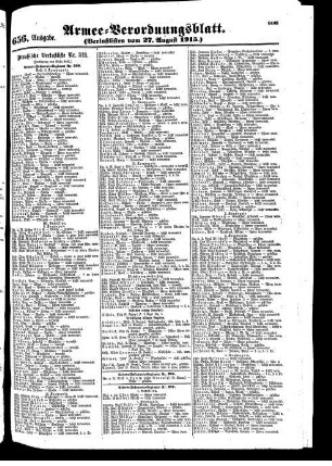 656. Ausgabe. Freitag, 27. August 1915