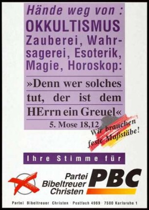PBC, Landtagswahl 1992