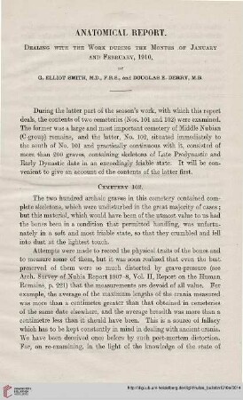 6: Anatomical report : dealing with the work during the months of January and February 1910