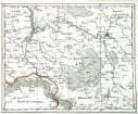 WHK 9 Reichs- und Französischer Krieg von 1688-1697 bis zum Frieden von Ryswick: Plan vom Hunsrück mit der Herrschaft Simmern mit der Belagerung von Kreuznach und Simmern, 1696
