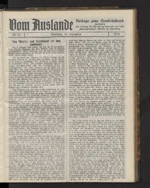 Beilage zum Handelsstand Nr. 18
