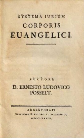 Systema Iurium Corporis Euangelici