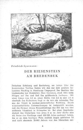 Der Riesenstein am Bredenbek