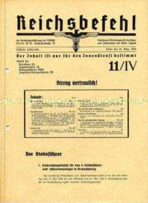 Mitteilungsblatt der Reichsjugendführung der NSDAP für HJ-Funktionäre