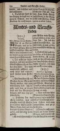 Ambts- und Beruffs- Lieder.