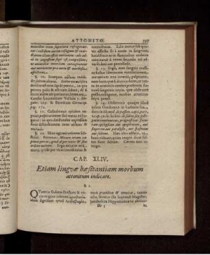 Cap. XLIV. Etiam linguae haesitantiam morbum attonitum indicare