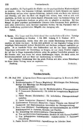 192, VI. Vereinschronik