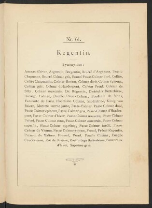 Nr. 61. Regentin