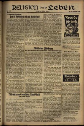 Dritte Ausgabe vom Sonntag, den 12. September 1937.