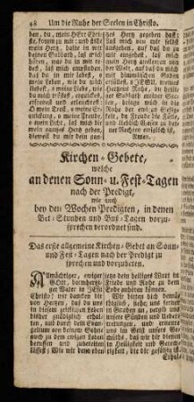 48-64, Kirchen-Gebete
