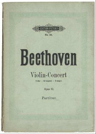 Violinkonzert D-Dur, Op. 61, Partitur