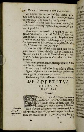 De Appetitus Defectu. Cap. XII.