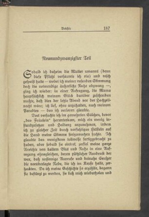 Neunundzwanzigster Teil
