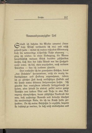 Neunundzwanzigster Teil