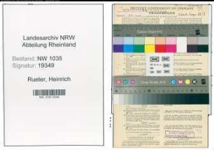 Entnazifizierung Heinrich Rueter , geb. 09.01.1886 (Steiger)