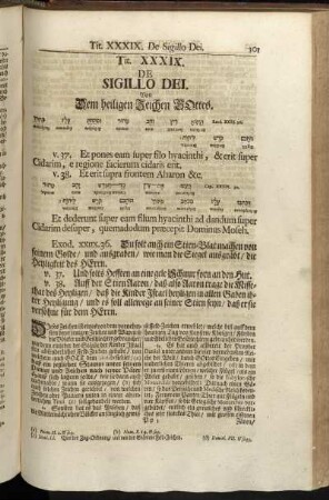 Tit. XXXIX. De Sigillo Dei = Von dem heiligen Zeichen Gottes.