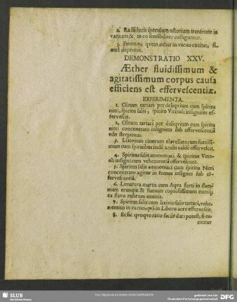 Demonstratio XXV. Aether fluidissimum & agitatissimum corpus causa efficiens est effervescentiae