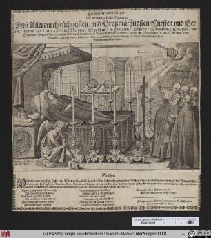 Höchstbetrübtes Gezelt. Der Königlichen Leich-Bestattung : Deß Allerdurchleuchtigsten/ vnd Großmächtigsten Fürsten vnd Herren/ Ferdinandi deß Vierdten/ Römischen/ zu Hungarn/ Böheim ... Königs ... Glorwürdigsten Andenckens