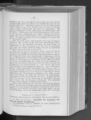 Sitzung am 10. Oktober 1911.