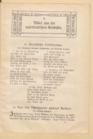 V. Bilder aus der vaterländischen Geschichte