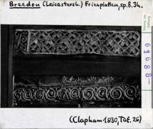 Breedon (Leicestershire), Friesplatten, spätes 8. Jhd.