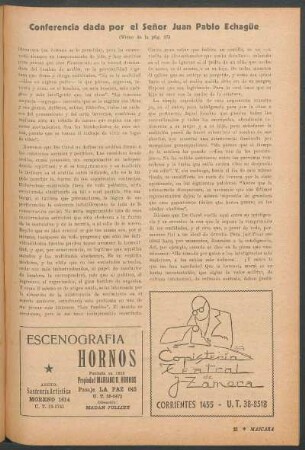 Conferencia dada el señor Juan Pablo Echagüe : (Viene de la pág. 15)