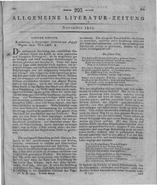 Hagen, A.: Gedichte. Königsberg: Bornträger 1822